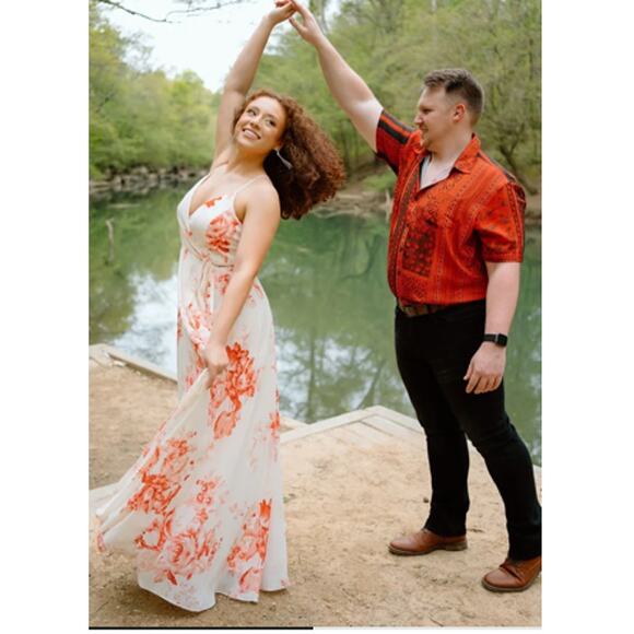 Lulus Cream and Coral Floral Wrap Elegantly Inclined  Maxi Dress Size: S - Picture 12 of 15